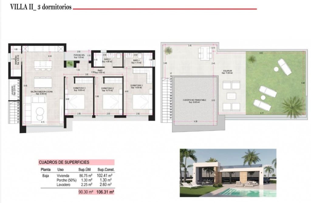3 sypialnia Willa na sprzedaż w Condado de Alhama z basenem - 379 000 € (Ref: 7512891)
