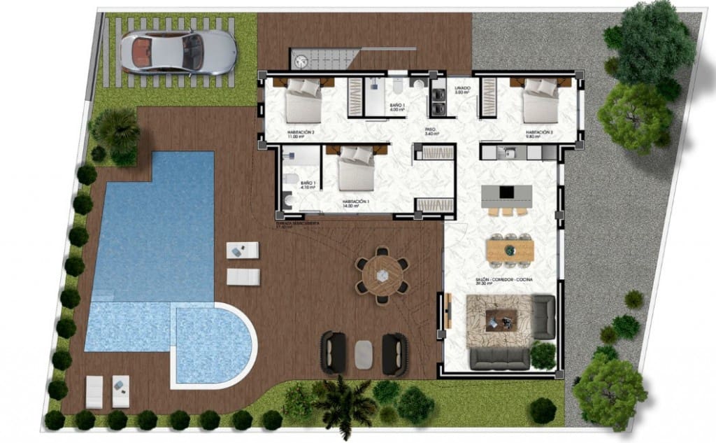 3 makuuhuone Huvila myytävänä paikassa Los Montesinos mukana uima-altaan - 499 000 € (Ref: 7527343)