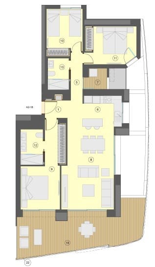 3 chambre Appartement à vendre à Benidorm avec piscine - 895 000 € (Ref: 7529737)