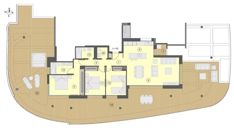 3 slaapkamer Appartement te koop in Benidorm met zwembad - € 1.250.000 (Ref: 7529738)
