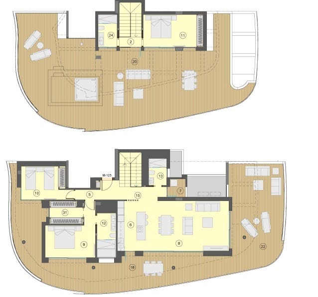 3 quarto Penthouse para venda em Benidorm com piscina - 1 998 000 € (Ref: 7529740)