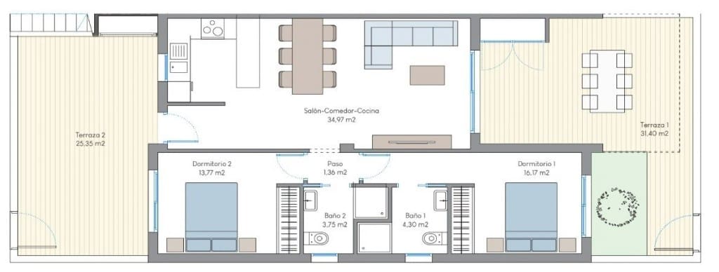 3 slaapkamer Appartement te koop in Finestrat met zwembad - € 389.900 (Ref: 7556207)