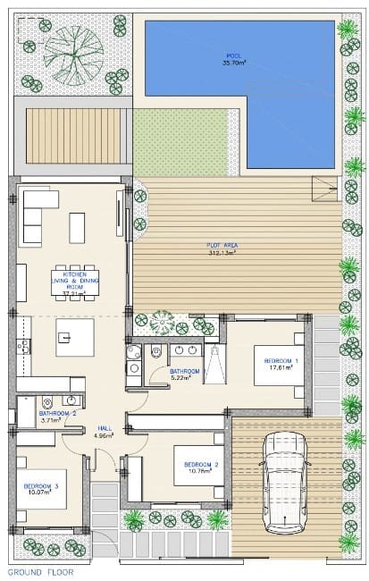 3 soveværelse Villa til salg i Los Alcazares med swimmingpool - € 559.900 (Ref: 7719928)