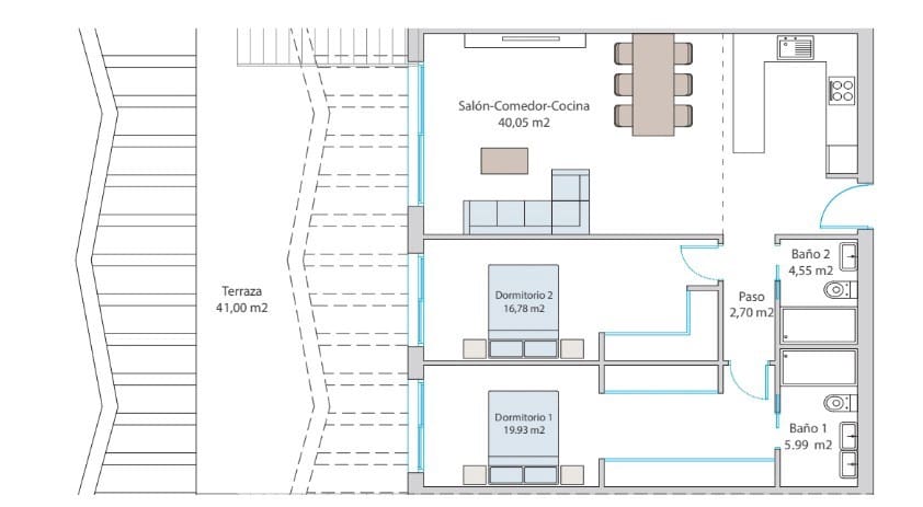 2 bedroom Penthouse for sale in Finestrat with pool - € 419,900 (Ref: 7823746)