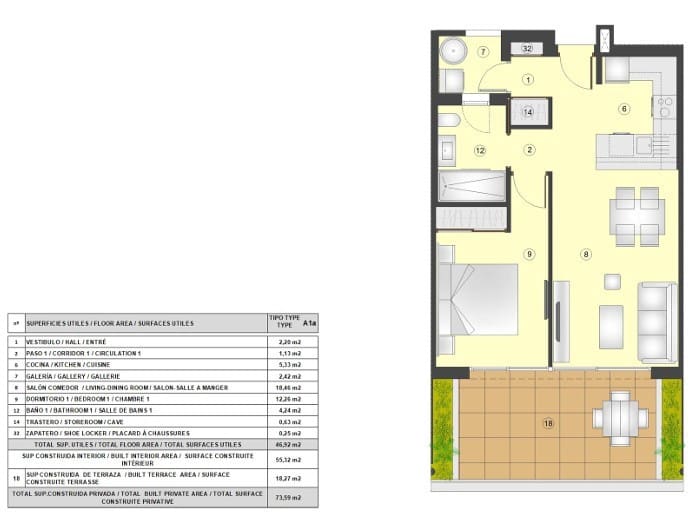 1 bedroom Apartment for sale in Torrevieja with pool - € 239,000 (Ref: 7976240)