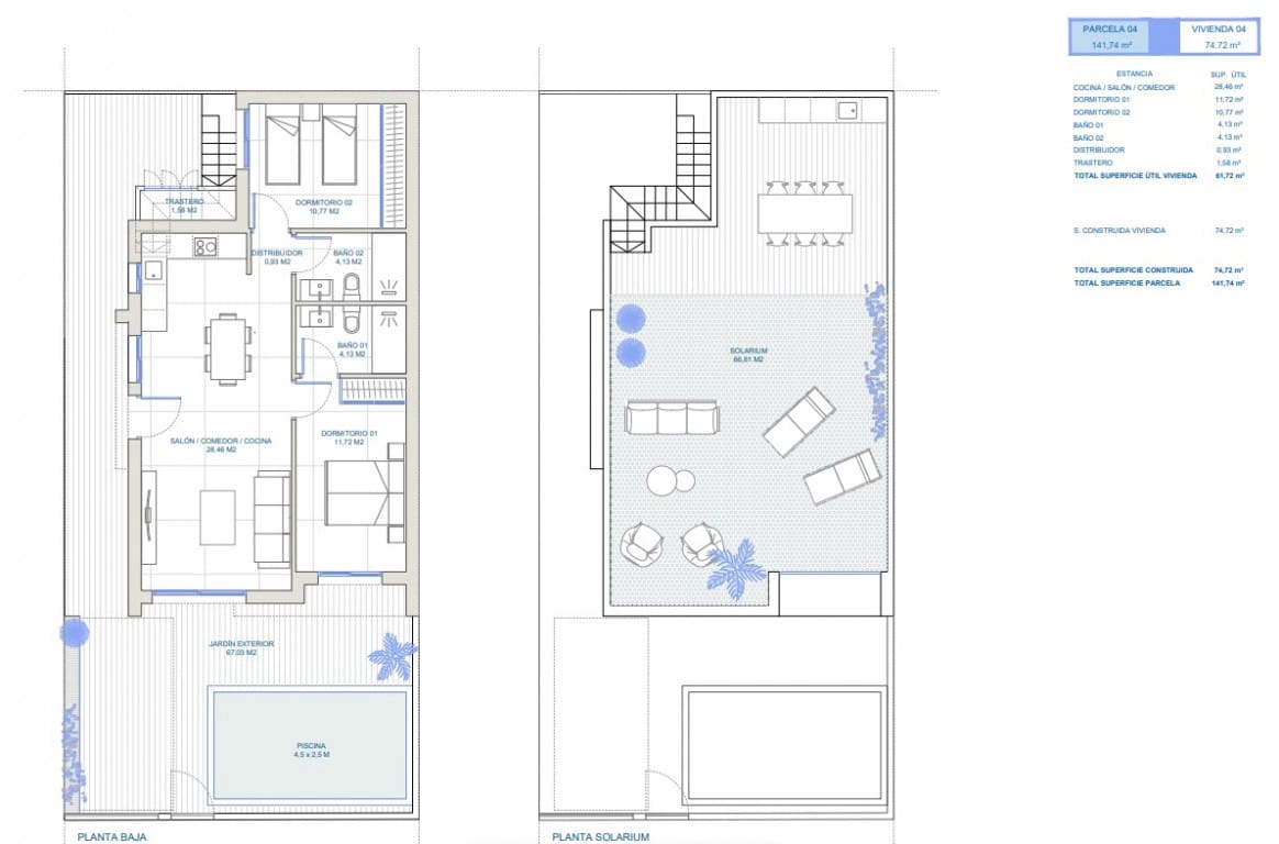 2 bedroom Villa for sale in Roldan with pool - € 242,500 (Ref: 8074959)