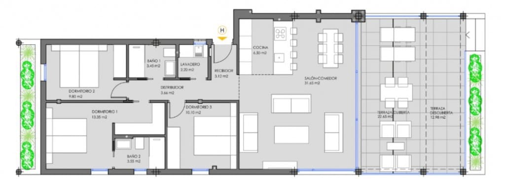 Apartamento de 3 habitaciones en Mar de Cristal en venta con piscina - 428.000 € (Ref: 8142012)