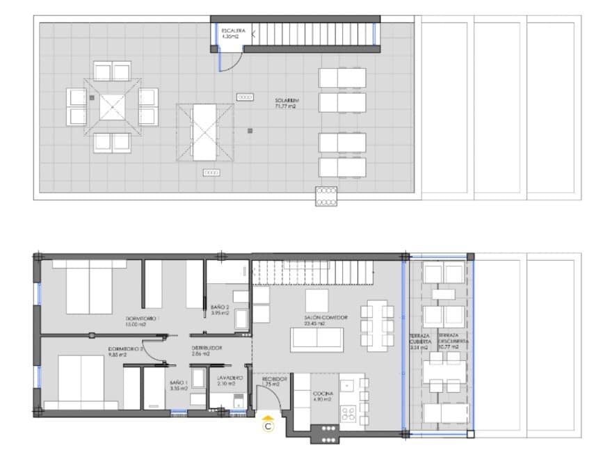 2 bedroom Penthouse for sale in Mar de Cristal with pool - € 325,000 (Ref: 8142015)