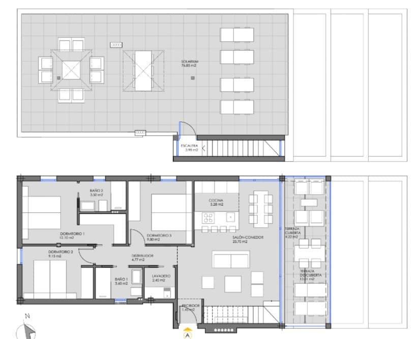 3 soverom Penthouse til salgs i Mar de Cristal med svømmebasseng - € 595 000 (Ref: 8142016)