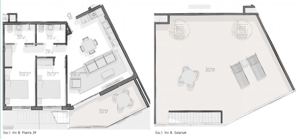 2 soverom Penthouse til salgs i Aguilas med svømmebasseng - € 297 000 (Ref: 8285099)