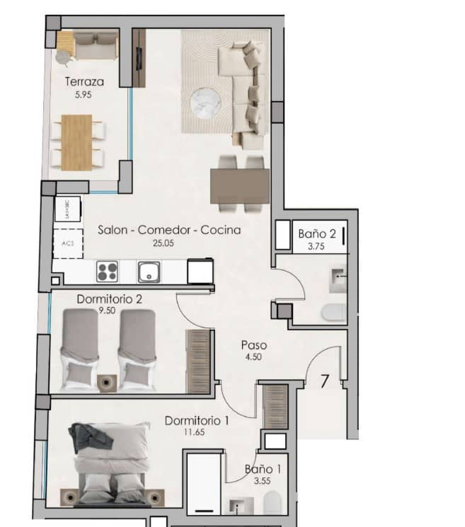 2 sypialnia Apartament na sprzedaż w Santa Pola z basenem - 230 000 € (Ref: 8345337)