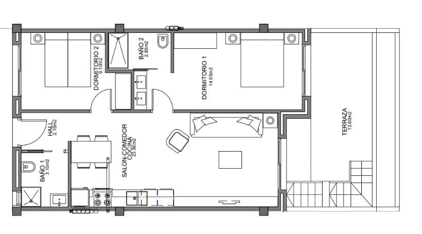 2 slaapkamer Penthouse te koop in El Raso met zwembad - € 249.000 (Ref: 8369993)