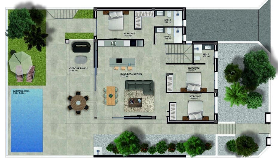 3 slaapkamer Villa te koop in Los Alcazares met zwembad garage - € 549.000 (Ref: 8534450)