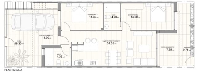 2 Zimmer Apartment zu verkaufen in Pilar de la Horadada ciudad, Pilar de la Horadada mit Pool - 259.900 € (Ref: 8560245)
