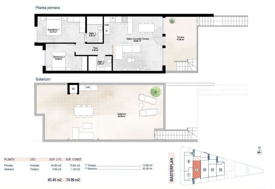 2 soverom Penthouse til salgs i San Pedro del Pinatar med svømmebasseng - € 249 900 (Ref: 8560246)
