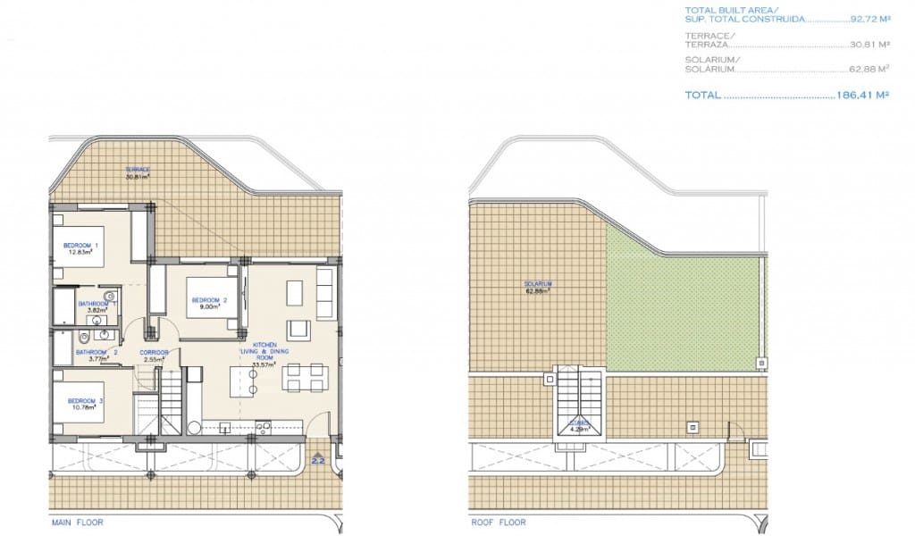 3 quarto Penthouse para venda em Los Alcazares com piscina - 455 000 € (Ref: 8560446)