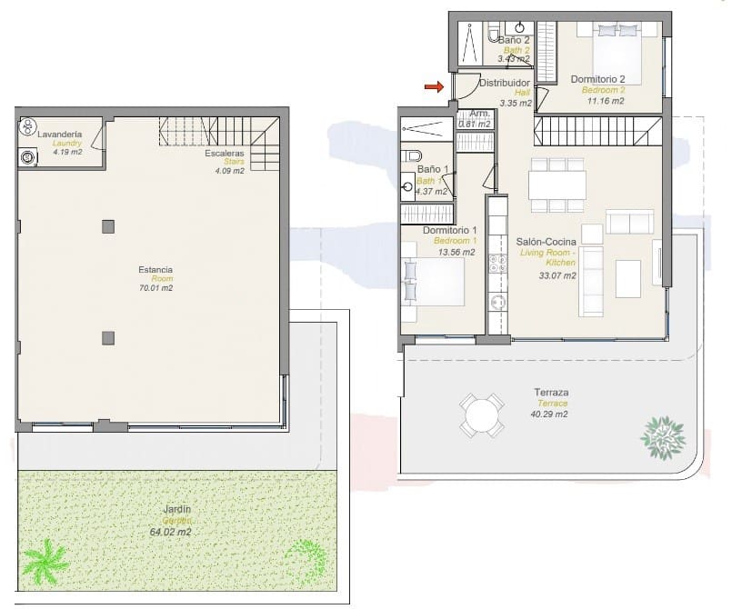 2 bedroom Apartment for sale in Finestrat with pool - € 550,000 (Ref: 8597779)