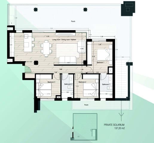 3 soveværelse Penthouse til salg i Los Narejos med swimmingpool - € 419.900 (Ref: 8600611)