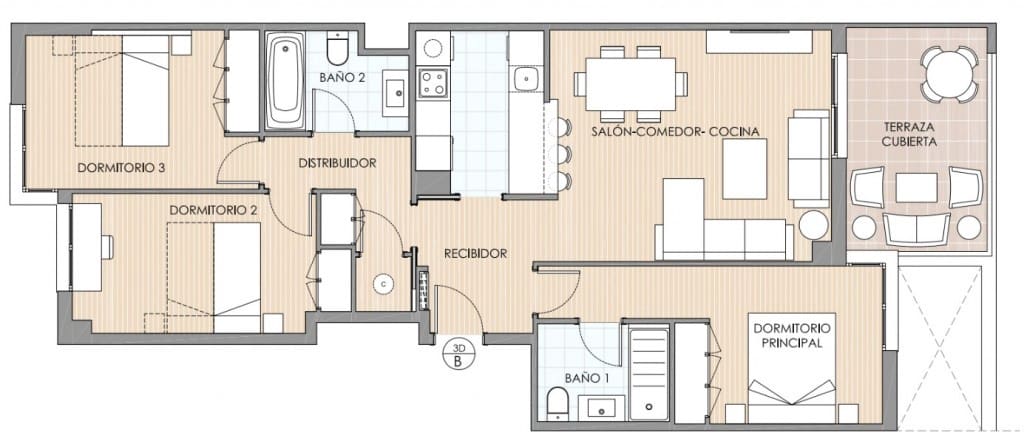 3 chambre Appartement à vendre à Aguilas avec piscine - 239 500 € (Ref: 8668996)