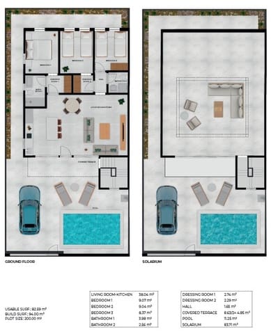 3 Zimmer Villa zu verkaufen in Fuente Alamo de Murcia - 269.780 € (Ref: 8695150)