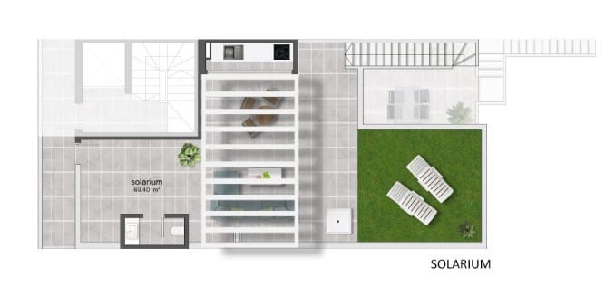 3 soveværelse Penthouse til salg i Pilar de la Horadada med swimmingpool - € 395.900 (Ref: 8700663)