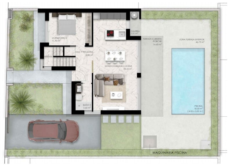 3 bedroom Villa for sale in Ciudad Quesada with pool - € 555,000 (Ref: 8724624)