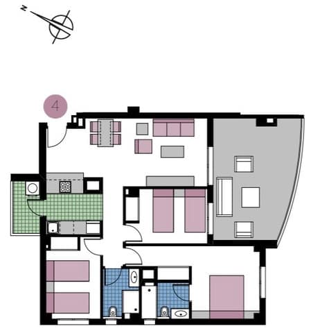 3 chambre Appartement à vendre à Mil Palmeras, Orihuela avec piscine - 365 000 € (Ref: 8736482)