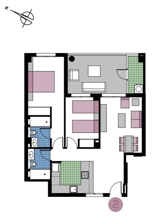 2 slaapkamer Appartement te koop in Mil Palmeras met zwembad - € 289.000 (Ref: 8736483)