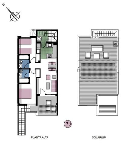 2 slaapkamer Penthouse te koop in Mil Palmeras, Orihuela met zwembad - € 349.000 (Ref: 8736486)