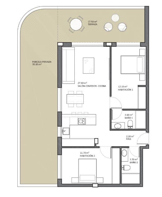 2 bedroom Apartment for sale in San Juan de Alicante / Sant Joan d'Alacant with pool - € 443,825 (Ref: 8738556)
