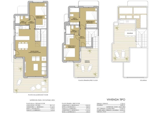 3 soveværelse Villa til salg i Pinar de Campoverde, Pilar de la Horadada med swimmingpool - € 499.000 (Ref: 8744492)