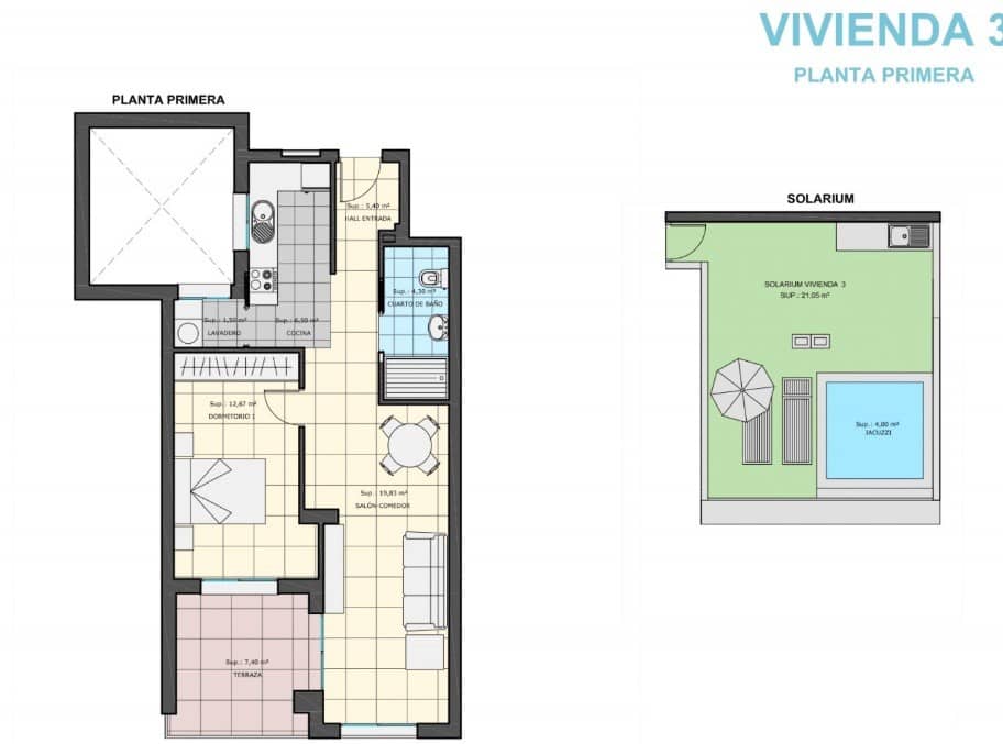 Apartamento de 1 habitación en Pilar de la Horadada en venta con piscina - 185.000 € (Ref: 8758834)