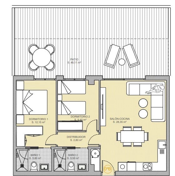 2 bedroom Apartment for sale in Finestrat with pool - € 350,000 (Ref: 8760852)