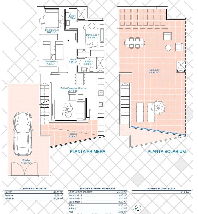 3 sypialnia Bungalow na sprzedaż w Pilar de la Horadada z basenem - 284 900 € (Ref: 8845923)