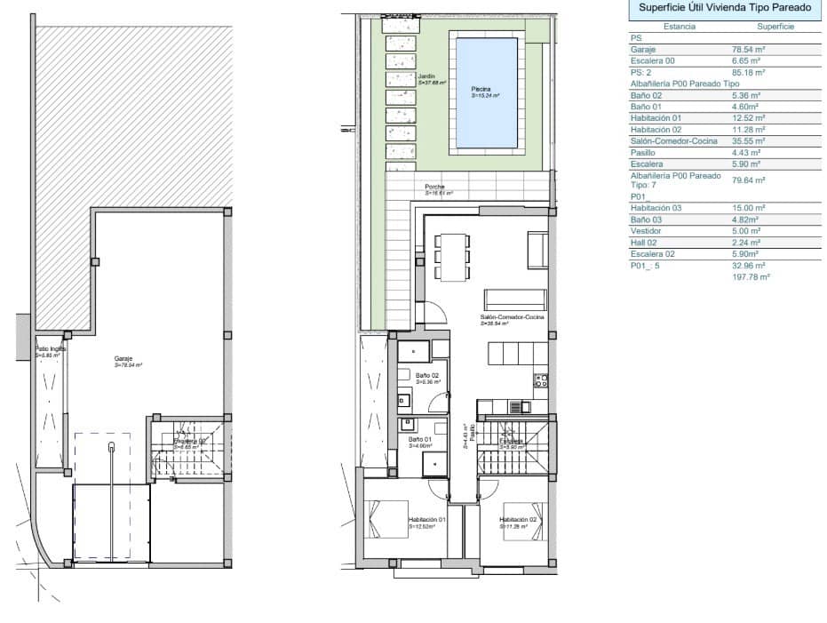 3 bedroom Villa for sale in Los Alcazares with pool - € 467,000 (Ref: 8894005)