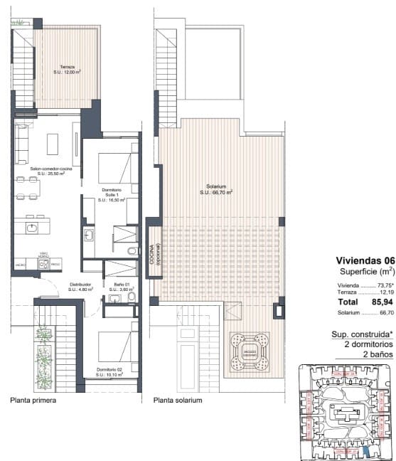 2 soveværelse Penthouse til salg i Ciudad Quesada med swimmingpool - € 324.000 (Ref: 8897322)