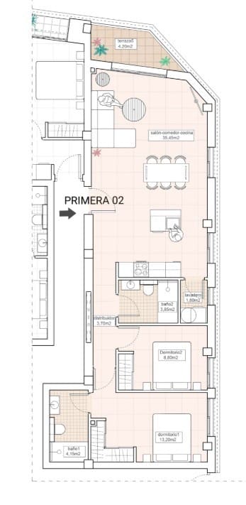 Apartamento de 2 habitaciones en Hondón de las Nieves en venta con piscina - 205.000 € (Ref: 8912004)