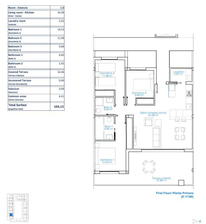 3 slaapkamer Appartement te koop in Torre de la Horadada met zwembad - € 398.900 (Ref: 8930752)
