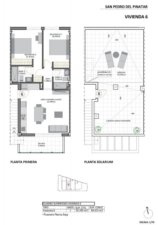 2 slaapkamer Penthouse te koop in San Pedro del Pinatar met zwembad - € 299.950 (Ref: 8933286)