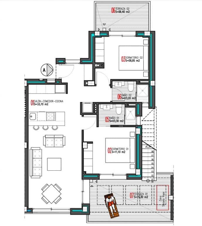 2 soveværelse Penthouse til salg i Aguas Nuevas med swimmingpool - € 399.000 (Ref: 8941830)