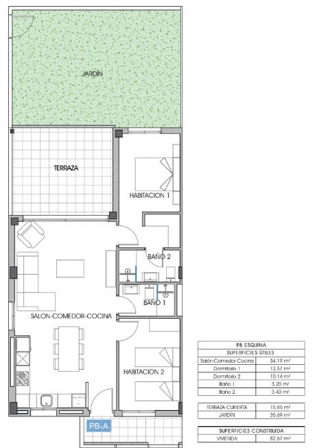 2 slaapkamer Appartement te koop in Benidorm met zwembad - € 369.000 (Ref: 8944898)