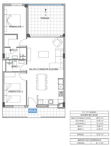 2 soveværelse Lejlighed til salg i Benidorm med swimmingpool - € 349.000 (Ref: 8944899)