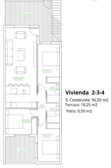 3 slaapkamer Appartement te koop in San Pedro del Pinatar met zwembad - € 269.900 (Ref: 8947538)