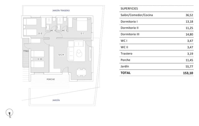 Apartamento de 3 habitaciones en San Miguel de Salinas en venta con piscina - 249.900 € (Ref: 8966808)