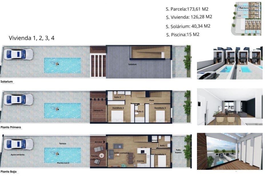 3 makuuhuone Omakotitalo myytävänä paikassa Pilar de la Horadada mukana uima-altaan - 385 000 € (Ref: 8983702)