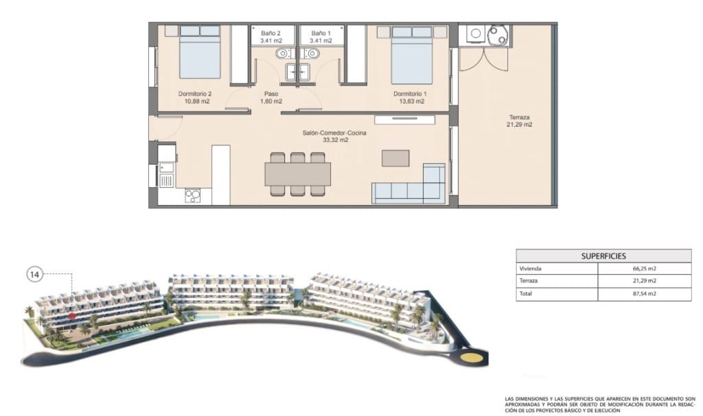 2 soveværelse Lejlighed til salg i Finestrat med swimmingpool - € 289.900 (Ref: 8997399)