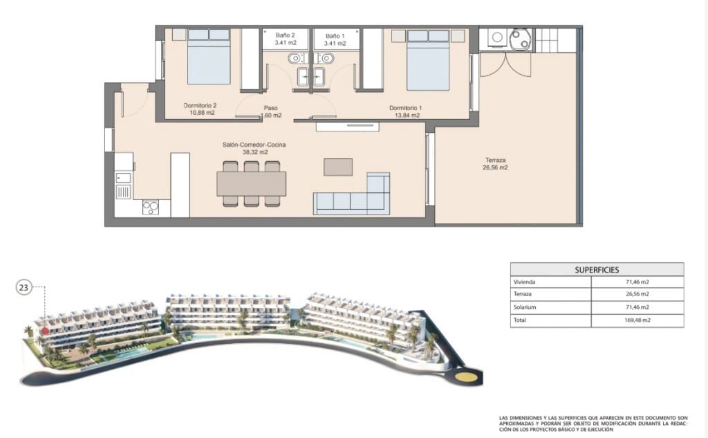 2 camera da letto Attico in vendita in Finestrat con piscina - 329.900 € (Rif: 8997400)