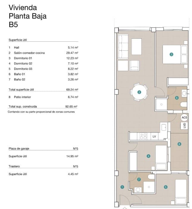 3 bedroom Apartment for sale in Jacarilla with pool - € 158,500 (Ref: 9061527)