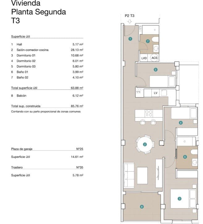 3 quarto Apartamento para venda em Jacarilla com piscina - 170 000 € (Ref: 9061528)