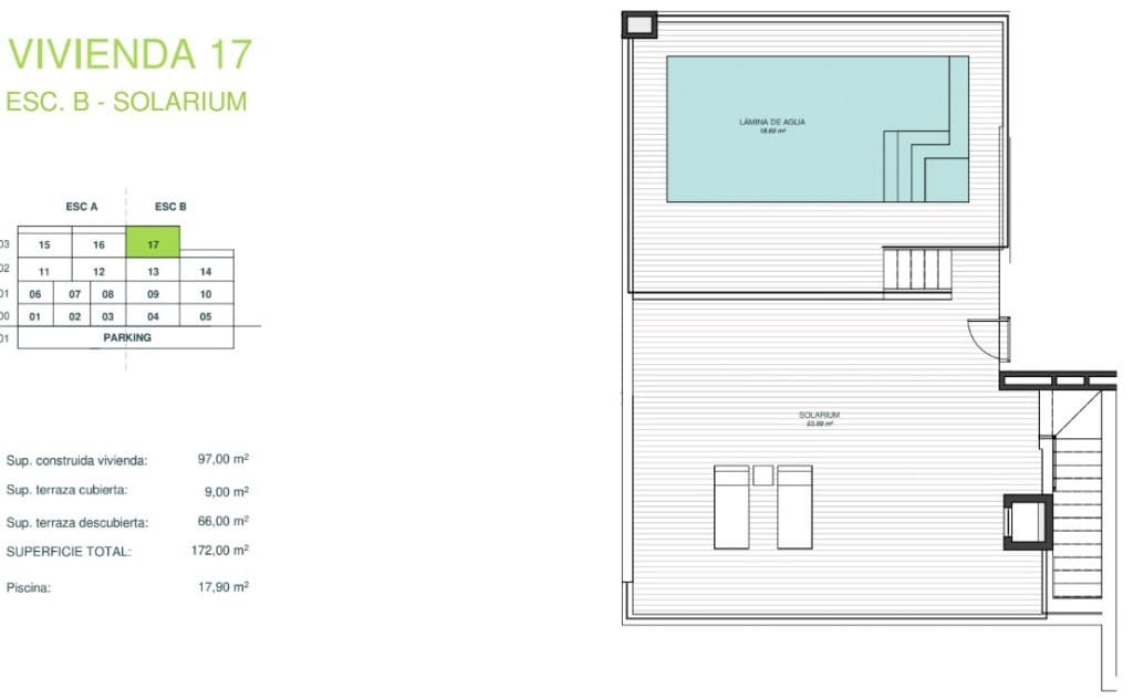 2 soveværelse Penthouse til salg i Las Colinas Golf med swimmingpool - € 925.000 (Ref: 9065630)